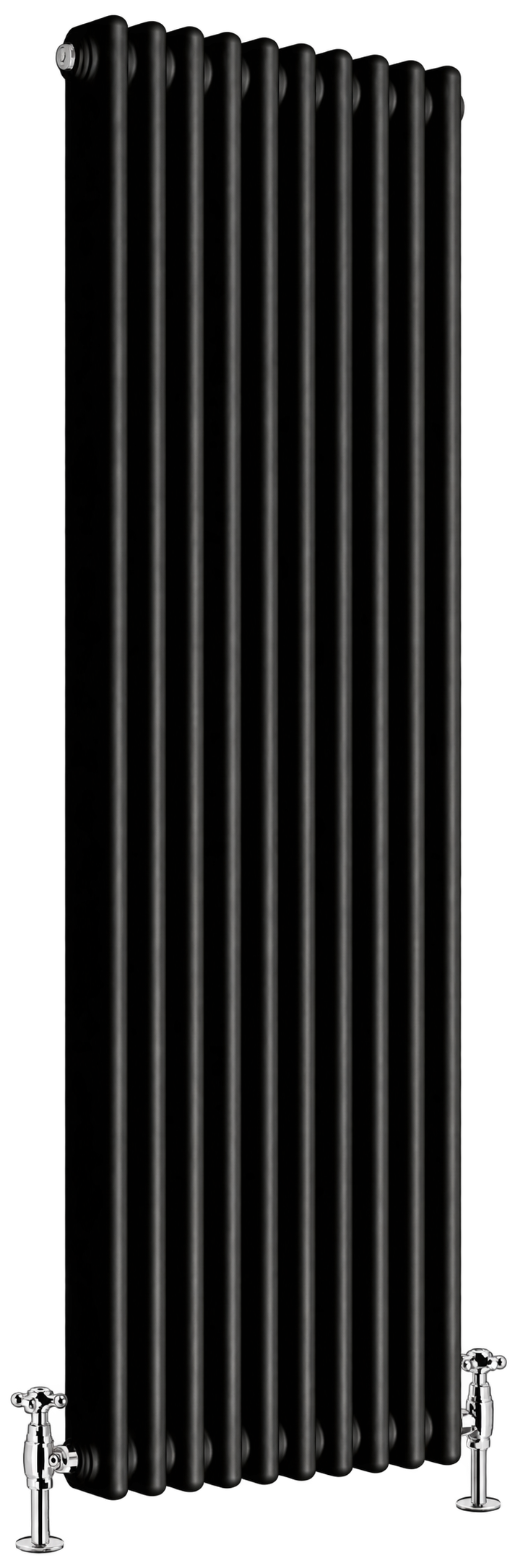Tall black traditional column radiator
